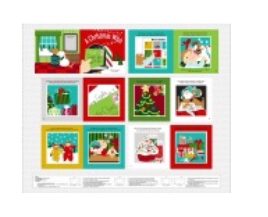 A Christmas Wish Book Fabric Panel by Studio e