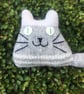 Grey hand knitted kitten decoration  - Image 4