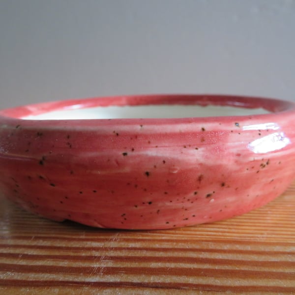 Small deep rose bonsai pot