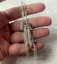Silver beaded dangle drop earrings handmade in UK - Image 3