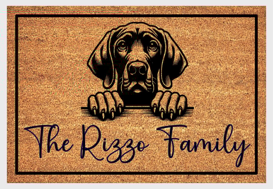 Bracco Italiano Door Mat - Personalised Bracco Italiano Welcome Mat 