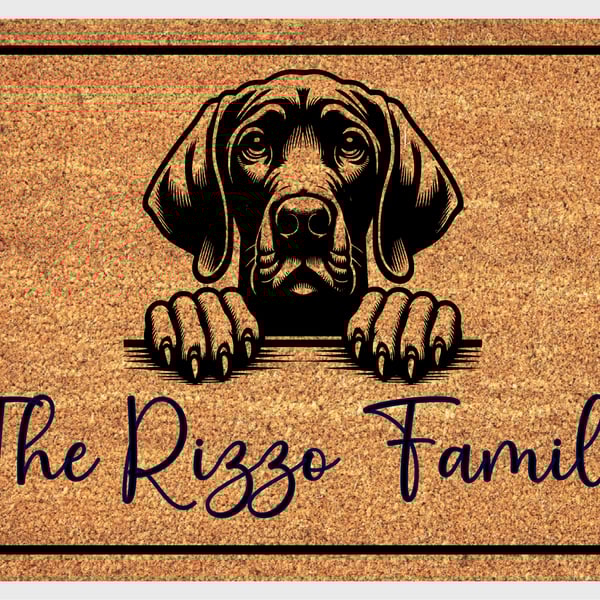 Bracco Italiano Door Mat - Personalised Bracco Italiano Welcome Mat 