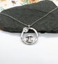 Mushroom necklace sterling silver handmade ref 3