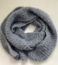  SCARF,'Atmosphere'. Alpaca, merino blend. Blue-grey. Supersoft. Lightweight.  - Image 2