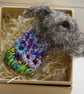Needle Felted Lurcher Brooch - Image 1