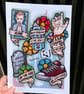 Linkin Park Full Colour New School Tattoo Flash Print