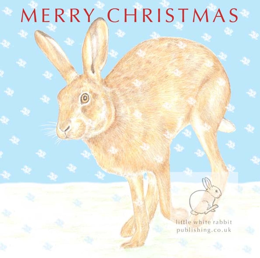 Running Hare - Christmas Card