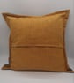 Cushion cover 18" forest green and mustard yellow with pleating.   - Image 3