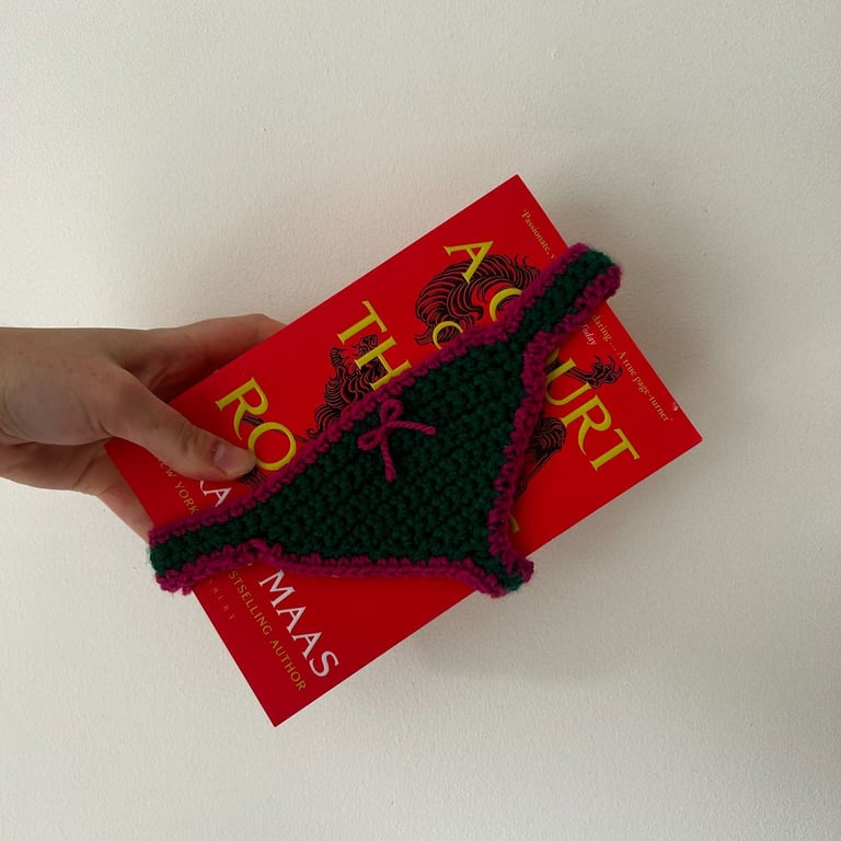Crochet Bikini Thong Bookmark – Cheeky Handmade Novelty Gift for Book Lovers