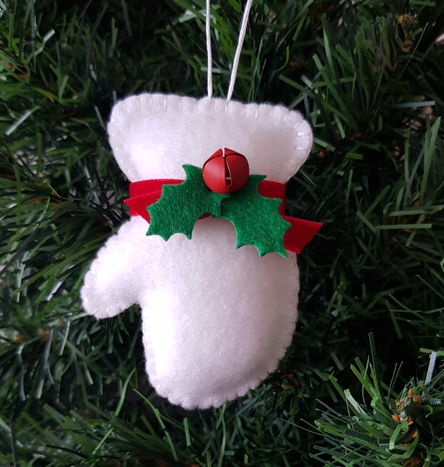 Christmas mitten decoration