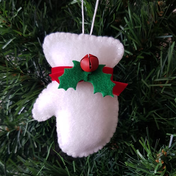 Christmas mitten decoration