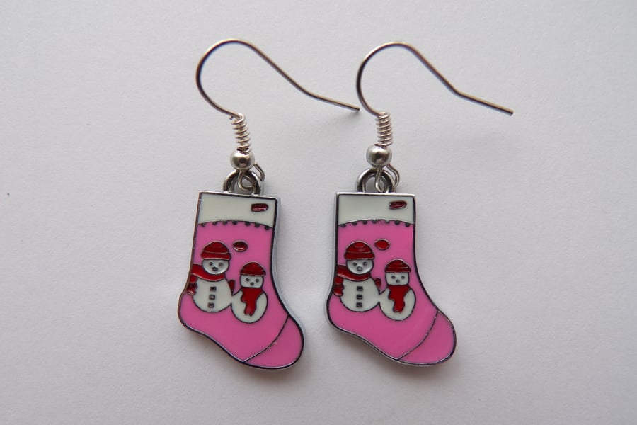 Christmas Earrings, Christmas Stockings Earrings