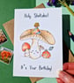 Mushroom Birthday Card, Holy Shiitake It's Your Birthday! Mushroom art theme  - Image 2