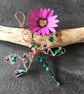 RESERVED -Green Dragonfly Hanging Decoration - Image 1