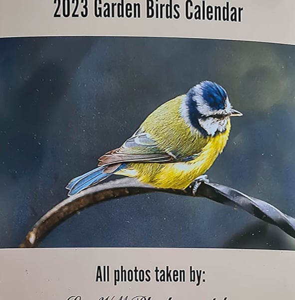 2023 Garden Birds Slim Wall Calendar