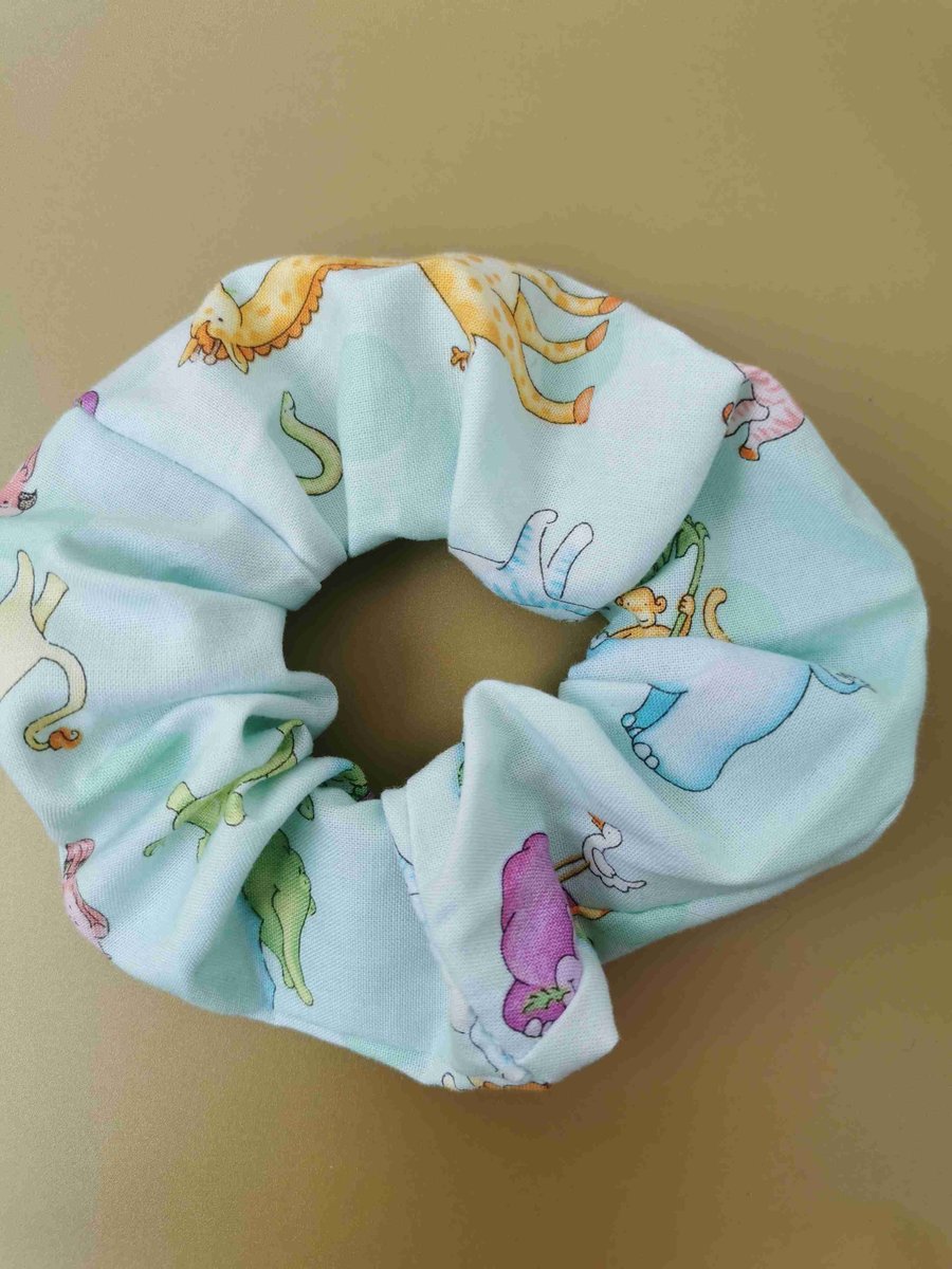Vintage Cartoon Animals Scrunchie 