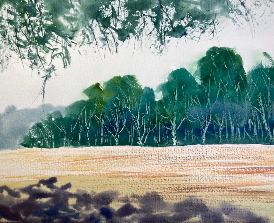 En plein air forest study (Pure Original Watercolour)