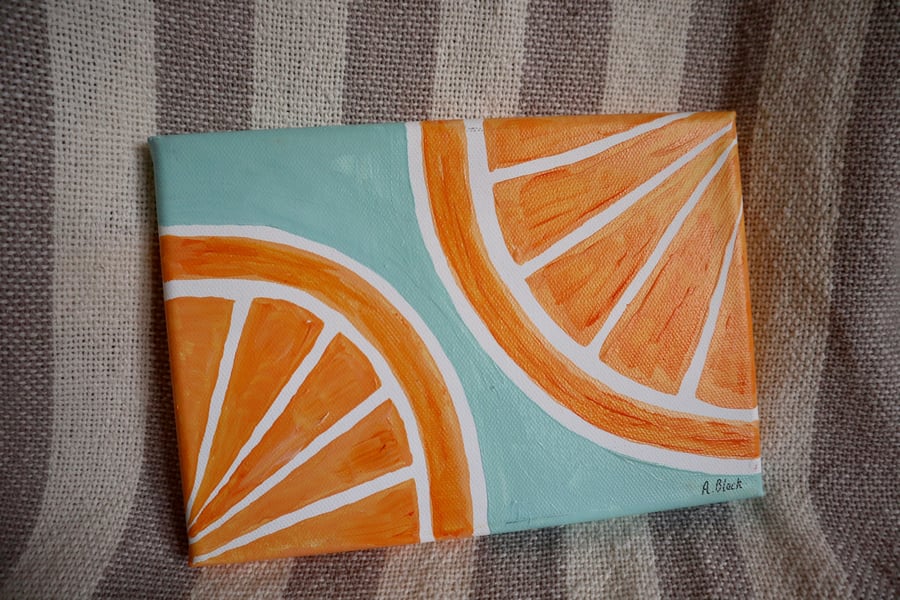 Orange citrus canvas
