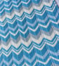 Off white and aqua baby blanket, hand knitted in 100% cotton yarn. - Image 3