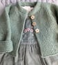 Hand knitted ‘Lilly’ Baby Girl’s Cardigan (3-6 months) - Image 2