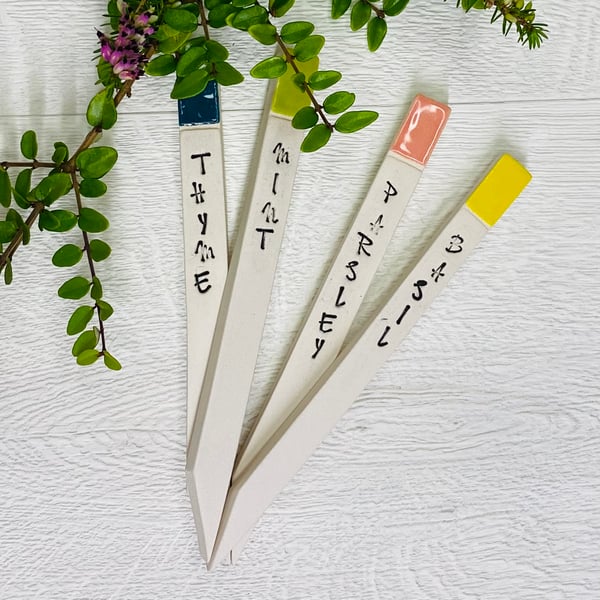 Ceramic herb markers