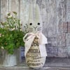 Primitive Grain Sack Chocolate Easter Bunny Decoration