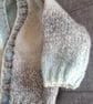 Hand knitted baby boy cardigan, newborn, baby gift, baby shower ivory, grey - Image 5