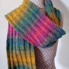 Kings and Queens - Hand knitted scarf with interesting laddered detail