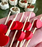 Red heart dinner party appetiser skewer for dinner date cocktail fruit pick - Image 4