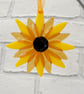 Fused Glass Sunflower  Suncatcher Decoration Keepsake, 9cm - Image 3
