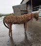 Horse, pony, woven willow. animal sculpture, custom order - Image 4