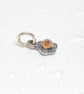 Hand Sawn Sterling Silver Daisy Pendant, with Orange Tourmaline  - Image 5