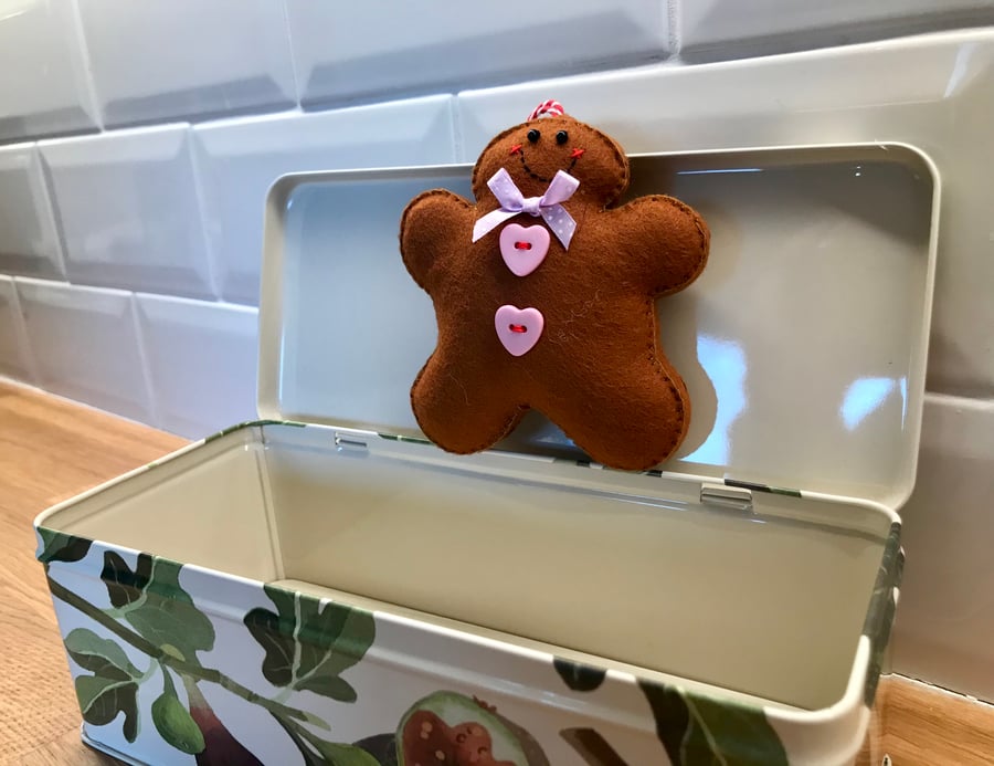 Heart felt gingerbread man