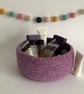 FELTED 'FUSSPOT' BOWL, desk tidy  . Lilac .Purple . Home decor. - Image 4