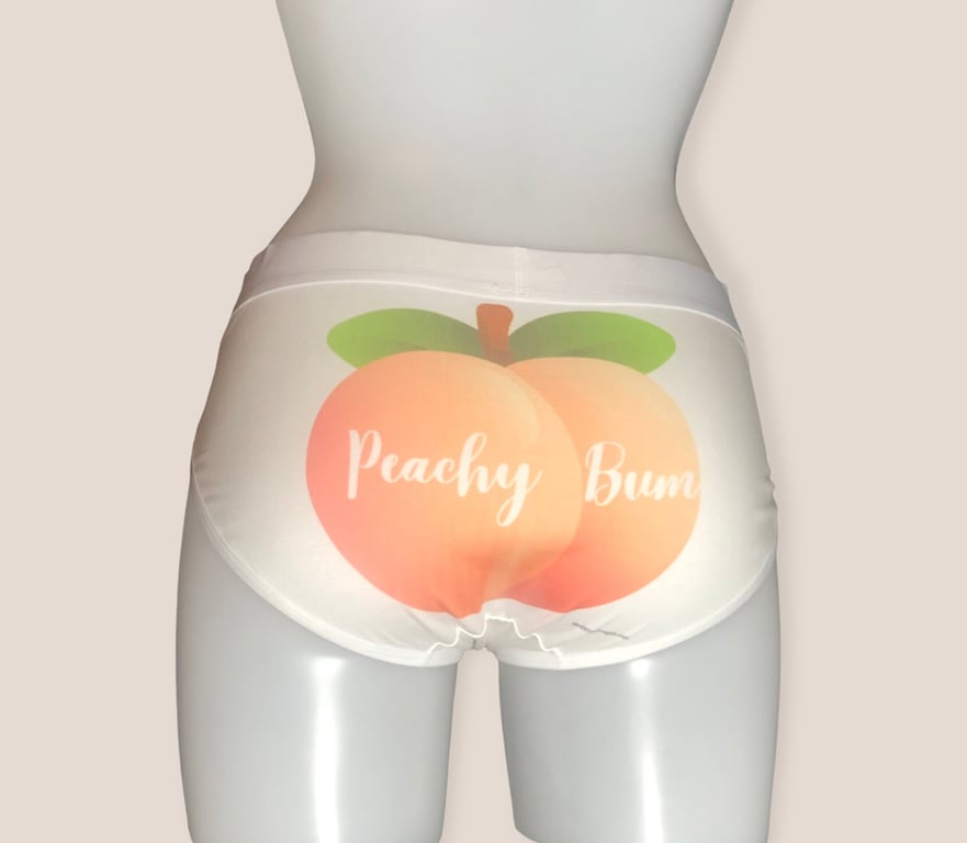 Funny Woman’s, Girls Underwear, Peachy Bum. Girlfriend Christmas Gift