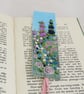Garden Bookmark - embroidered and painted - Image 1
