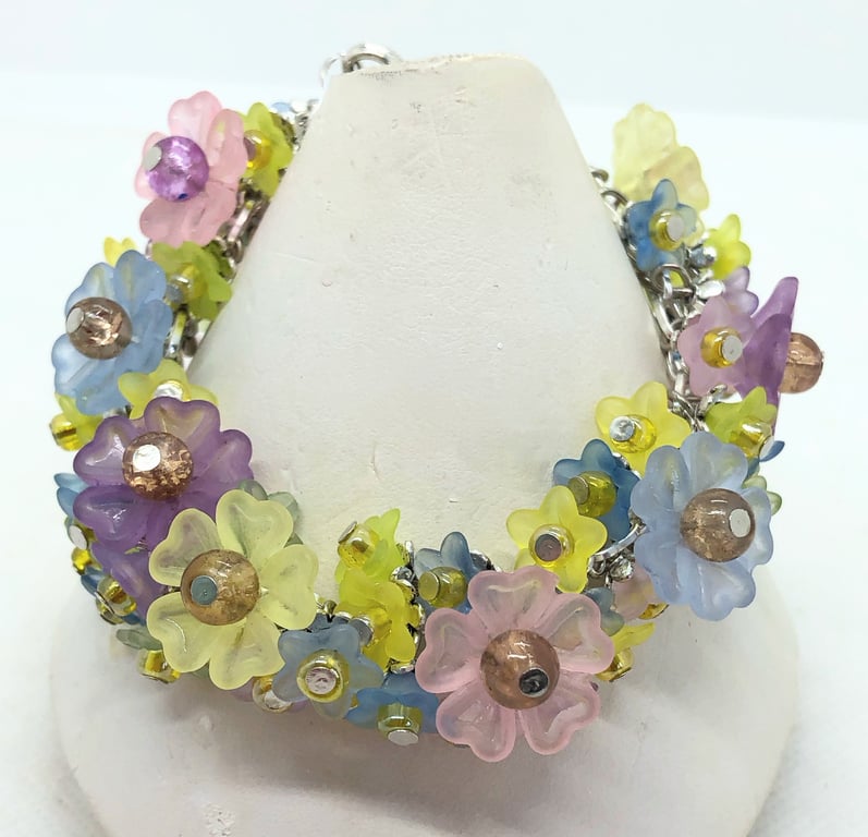 SALE OOAK Bee Floral bracelet