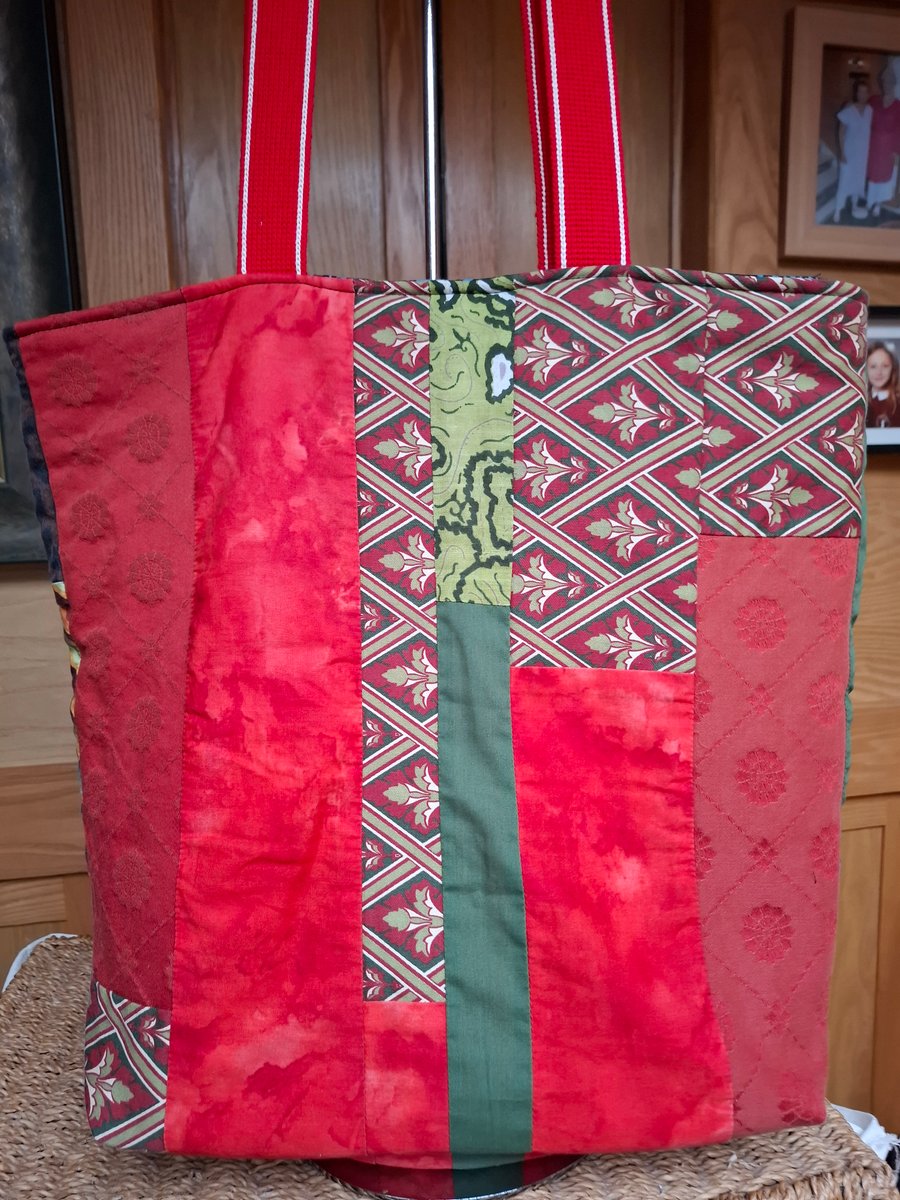 Multicoloured patch tote