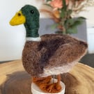 Handmade Needle Felted Mallard Duck Mini Figure