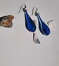 Blue Teardrop Glass Earings  - Image 3
