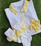 Sophia's Personalised Handmade 4-Piece School Sets -Yellow & White