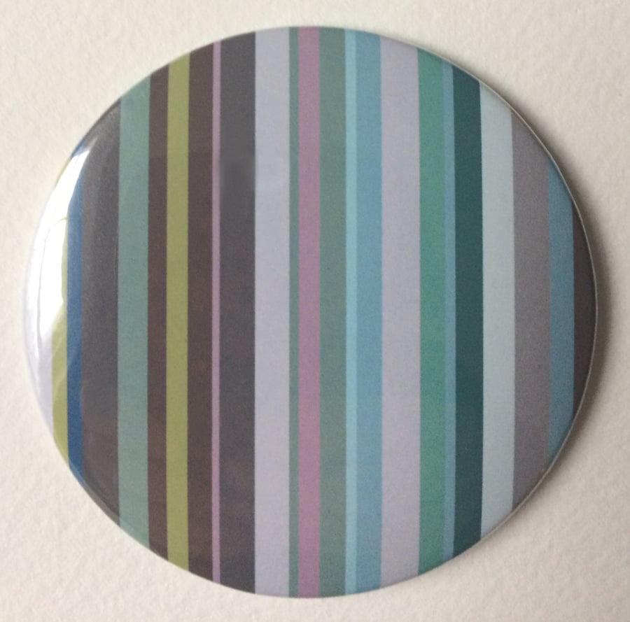 Stripes bag mirror multicolour round pocket mirror 