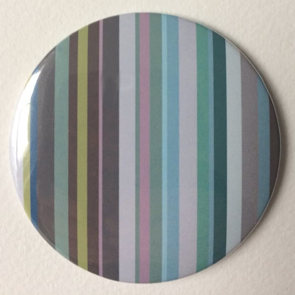 Stripes bag mirror multicolour round pocket mirror 
