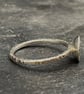 Silver Stacking Ring with oxidised disk - Image 4