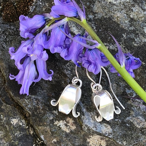 Eco Silver Bluebell Dangle Earrings