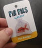 Goldfish in a bag pin badge