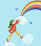 Catch A Rainbow - A4 unframed original illustration