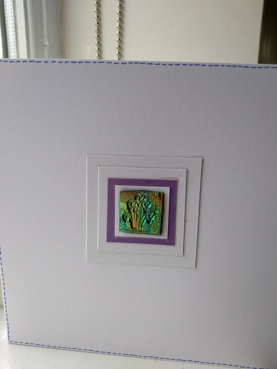 Bunch of heart flowers romantic card