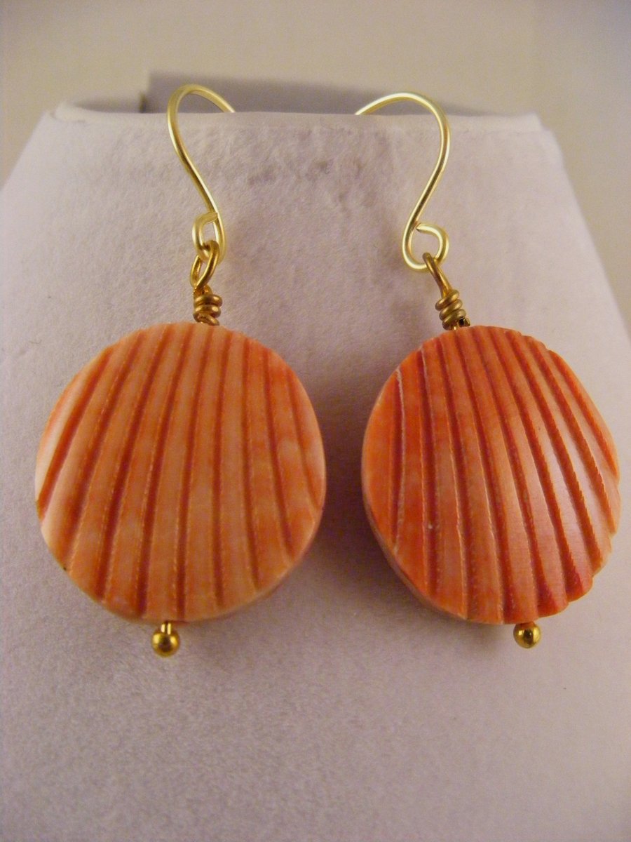 Salmon Shell Earrings