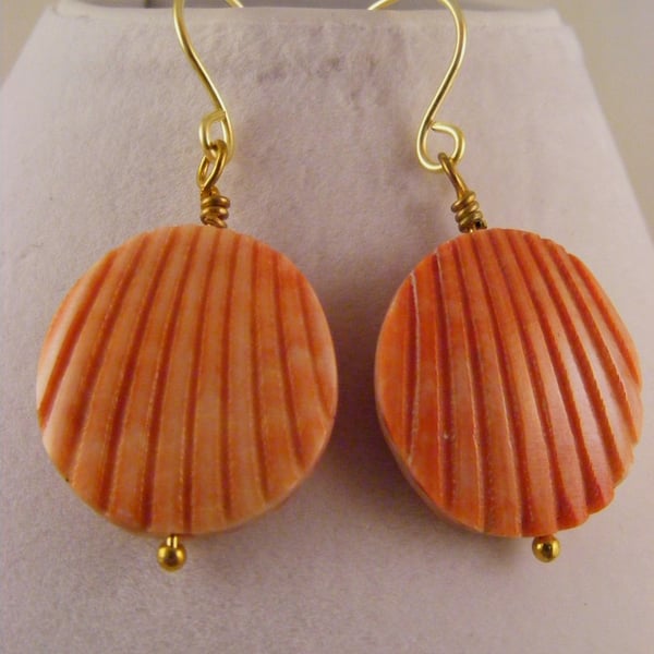 Salmon Shell Earrings